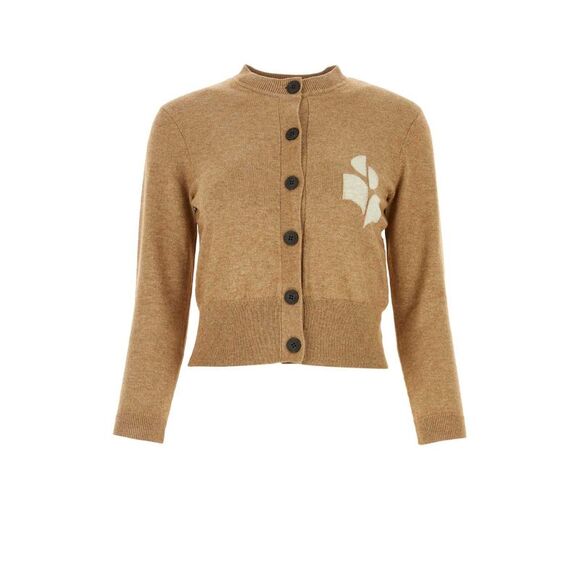 Isabel Marant Etoile Women Melangã¨ Biscuit Cotton Blend Newton Cardigan